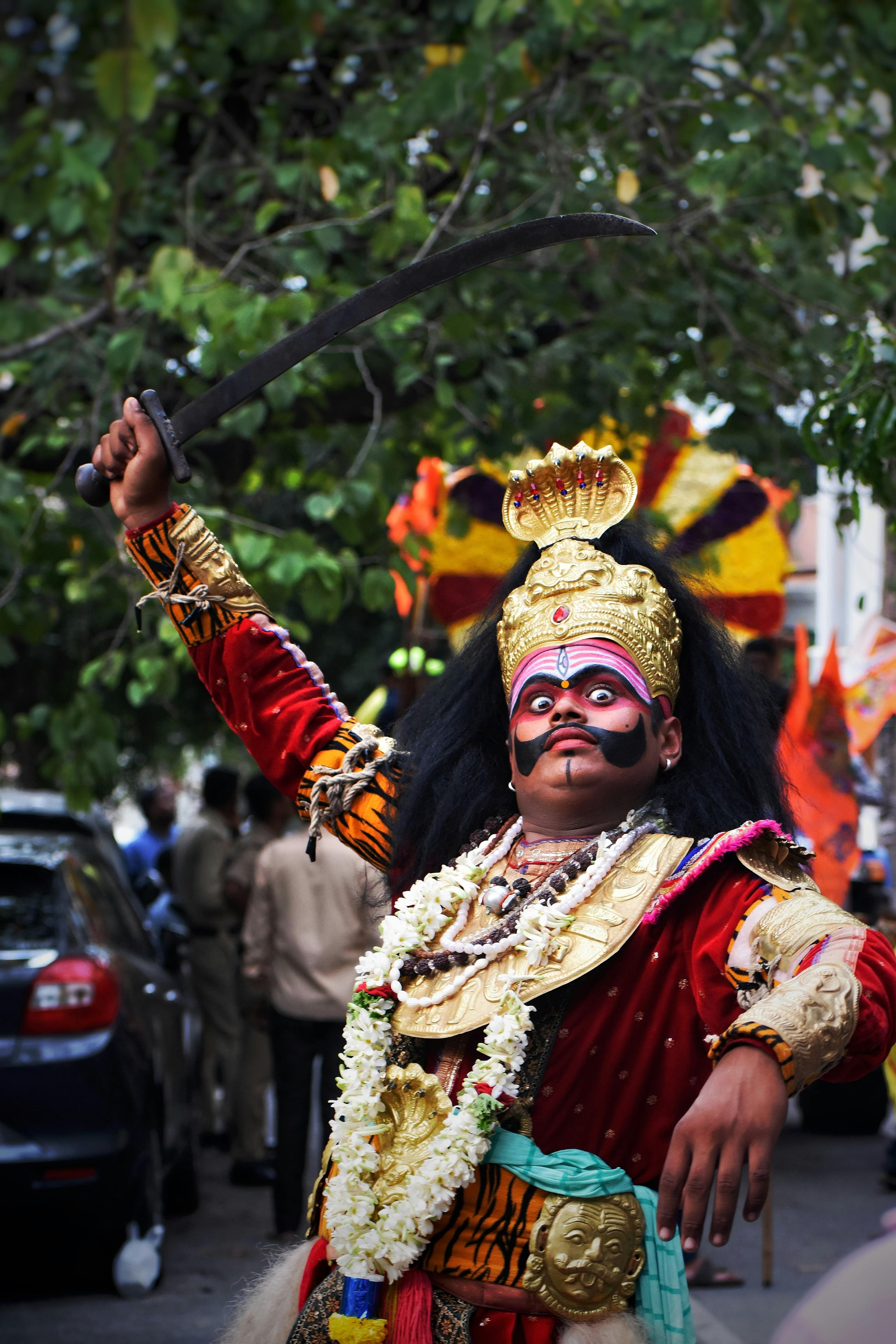 Bhangra dancers celebrating harvest in Punjab